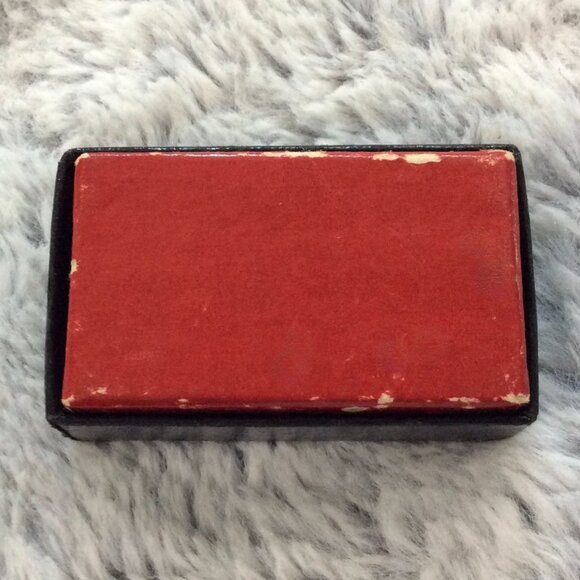 Vintage Black Onyx Gold Tone Trim Round Button Cufflinks Three-Piece Set in Orig - Picture 7 of 7